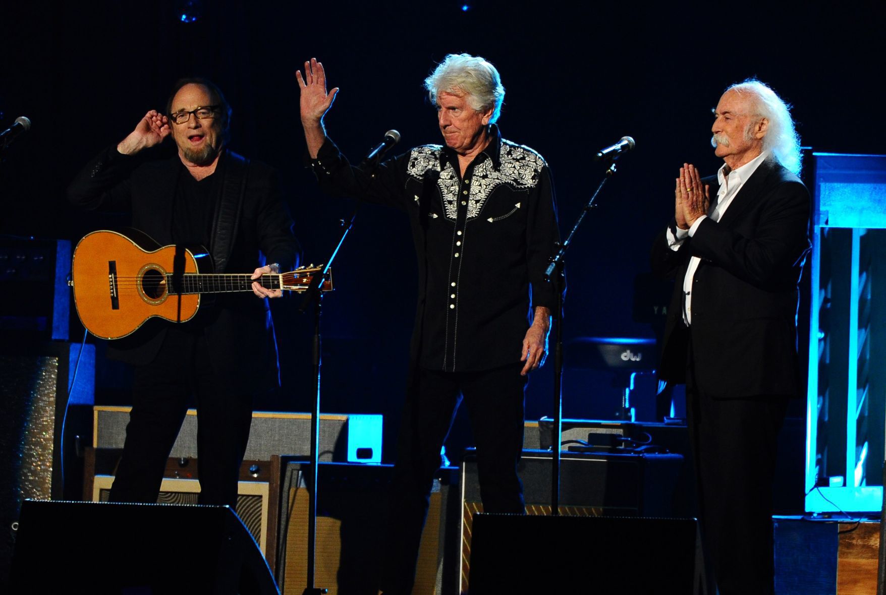 David Crosby, 78, Graham Nash, 77, Stephen Stills, 74